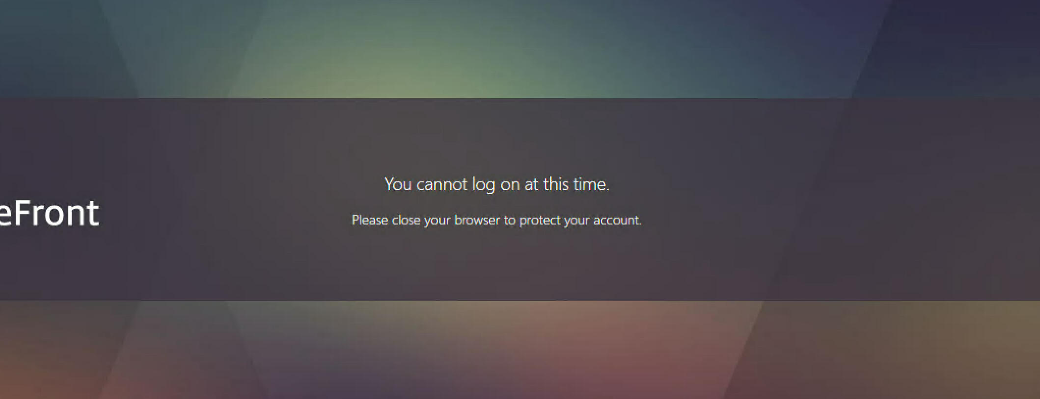 StoreFront + FAS: You cannot login using smart card: Close your browser